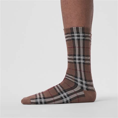 burberry vintage check cotton blend socks|Vintage Check Intarsia Cotton Cashmere Blend Socks in Dark .